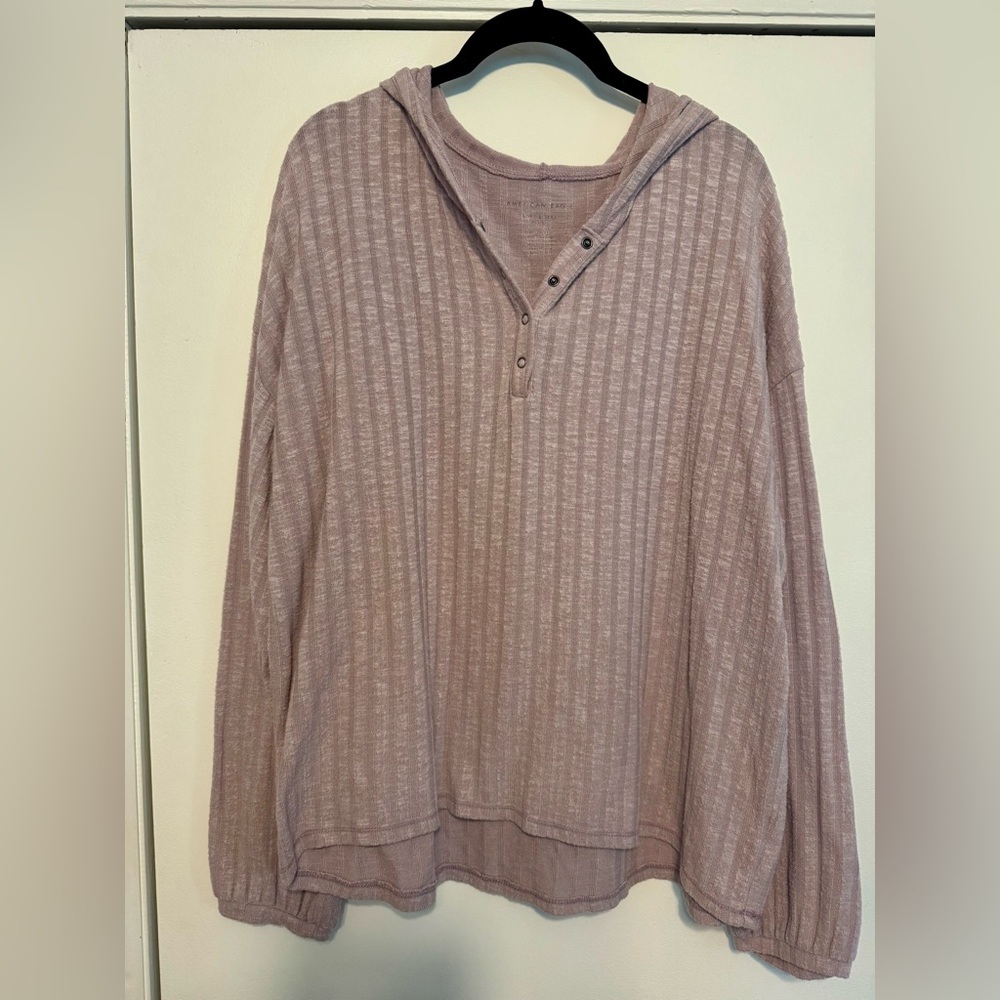 American Eagle Outfitters Lavender Hooded Crop